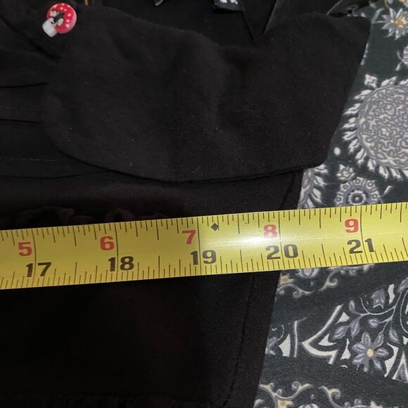 Hot Topic Black Blouse with Mushroom Buttons Size S UB-2 - Picture 7 of 9